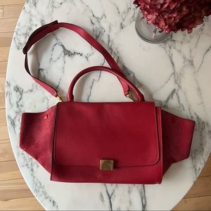 Celine Trapeze coquelicot in red medium